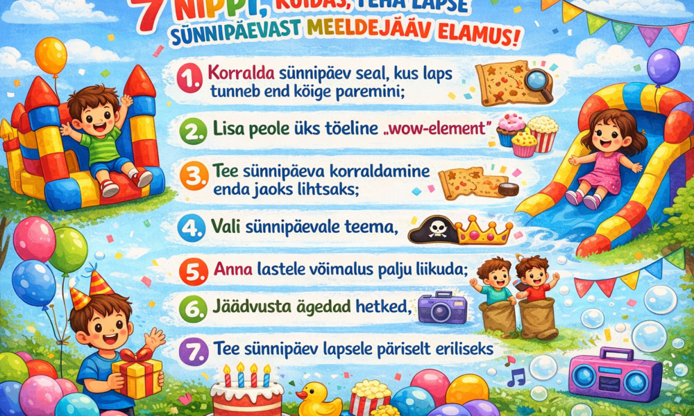 7 nippi, kuidas teha lapse sünnipäevast meeldejääv elamus