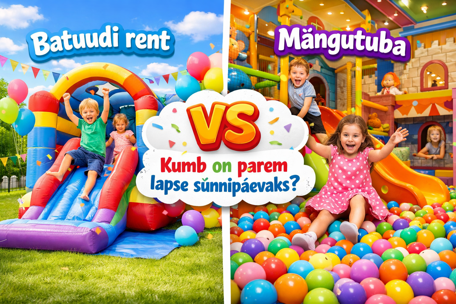 Batuudi rent vs mängutuba-kumb on parem lapse.